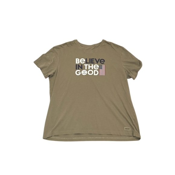 Life Is Good Other - Men's Life is Good Short Sleeve T Shirt X-Large Believe Flag